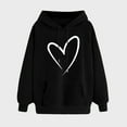 thumbnail image 2 of ShomPort Sweatshirts for Women Long Sleeve Graphic Pullover Hoodies Casual Fleece Lined Winter Outfits (Black 4), 2 of 5