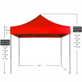 thumbnail image 2 of American Phoenix 10x10 ft Red Pop up Canopy Tents Portable Commercial Fair Shelter, 2 of 5