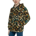 thumbnail image 2 of Kdxio Teal Leopard Pattern Boys Athletic Unisex Boys Girls Hoodie with Pocket Sweatshirts-Small, 2 of 6