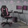 thumbnail image 2 of Aon Archeus Ergonomic Gaming Office Chair – High-Back Racing-Style Gamer Seat w/ Lumbar Support, Tilt Recline & Flip-Up Arms – Comfortable PC Chair – Black/Pink, 2 of 7