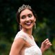 thumbnail image 4 of 1 Unidades Pretty Bride Crown Necklace Earring Set Elegant Jewelry Accesorios de vestido de novia Accesorio de vestuario para mujeres Mujer (Verde), 4 of 8