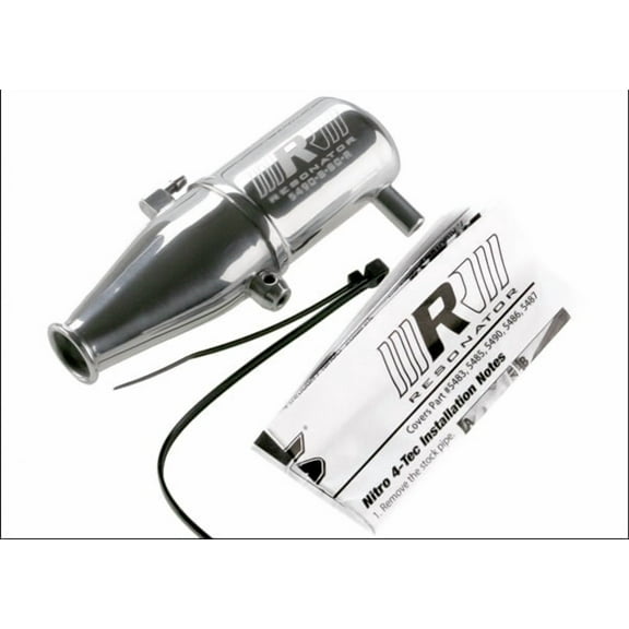 Traxxas 5490 Resonator Tuned Pipe Aluminum: Revo 2.5 & 3.3, Slayer 4x4 & 2wd