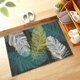 thumbnail image 5 of Felpudo para interior y exterior, antideslizante, diseño de hojas frescas, absorbente, suave, para puerta de entrada, pasillo, entrada 5, 60 x 90 cm, 5 of 5