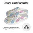 thumbnail image 6 of Xecao Cartoon Bunny Print Cotton Slippers Fuzzy Warm Cozy Slippers Non Slip House Slippers For Indoor Outdoor Cotton Slippers House Slippers-11, 6 of 7