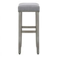 thumbnail image 4 of 29" Upholstered Saddle Seat Bar Stool (Set of 2) in Gray, 4 of 4