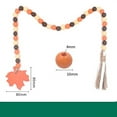 thumbnail image 3 of Halloween Decorations Wood Bead Garland with Tassel,Home Decor with Jute Rope Plaid Tassel, Rustic Fall Room Décor for Wall Mantle Shelf Oranges Decor Thanksgiving Beads, maple leaves Tag(Orange), 3 of 4