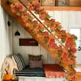 thumbnail image 6 of 67 Inch Multicolor Simulated Maple Leaf Vine Fall Decor for Halloween Thanksgiving Festival Indoor Outdoor Decoration, 6 of 6