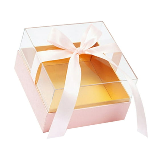 Square Flower Wrapping Box Floral Packing Box for Preserved Rose Storage Holder