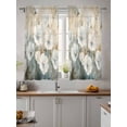 thumbnail image 2 of White Spring Floral Curtains 45 Inch Length, Sheer Curtains for Bedroom Living Room Window Modern Oil Painting Farmhouse Rod Pocket Voile Drapes Kitchen Curtains Small Half Window 42"x45" 2 Panels, 2 of 6