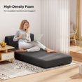 thumbnail image 3 of Lofka Folding Sofa Bed, Modern Convertible Sleeper Chair Floor Couch for Home, Dark Gray, 3 of 9