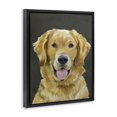 thumbnail image 2 of Stupell Industries Farmhouse Joyful Golden Retriever Portrait Black Floating Frame Canvas Art, 17 x 21, by Lil' Rue, 2 of 8