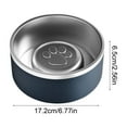 thumbnail image 4 of Stainless Steel Round Dog Feeding Bowl, Large Capacity Dog Food Bowl, Durable Dog Bowl with Non Slip Bottom, Pet Feeding Bowl, Fall Large Dog Food Bowl Drinking Container, Rustproof, 17.2 x 6.5 cm, 4 of 5
