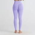 thumbnail image 5 of Jinhomg Women's Yoga Pants High Waist Tummy Control Leggings Solid Color Seamless Stretch Butt Lift Workout Pants Purple XL, 5 of 9