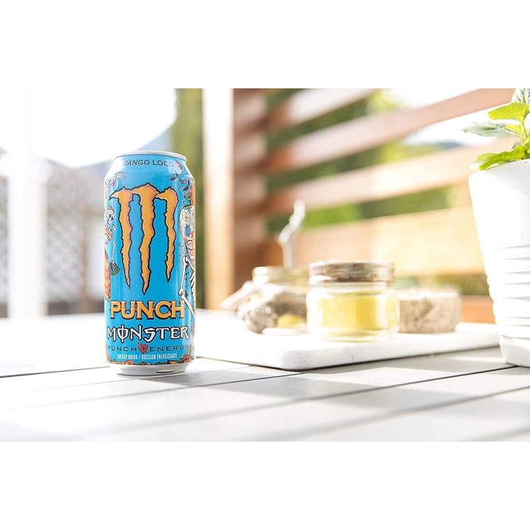 Monster Energy, Mango Loco, 473mL Cans, Pack of 12, 230 Cal, 151mg