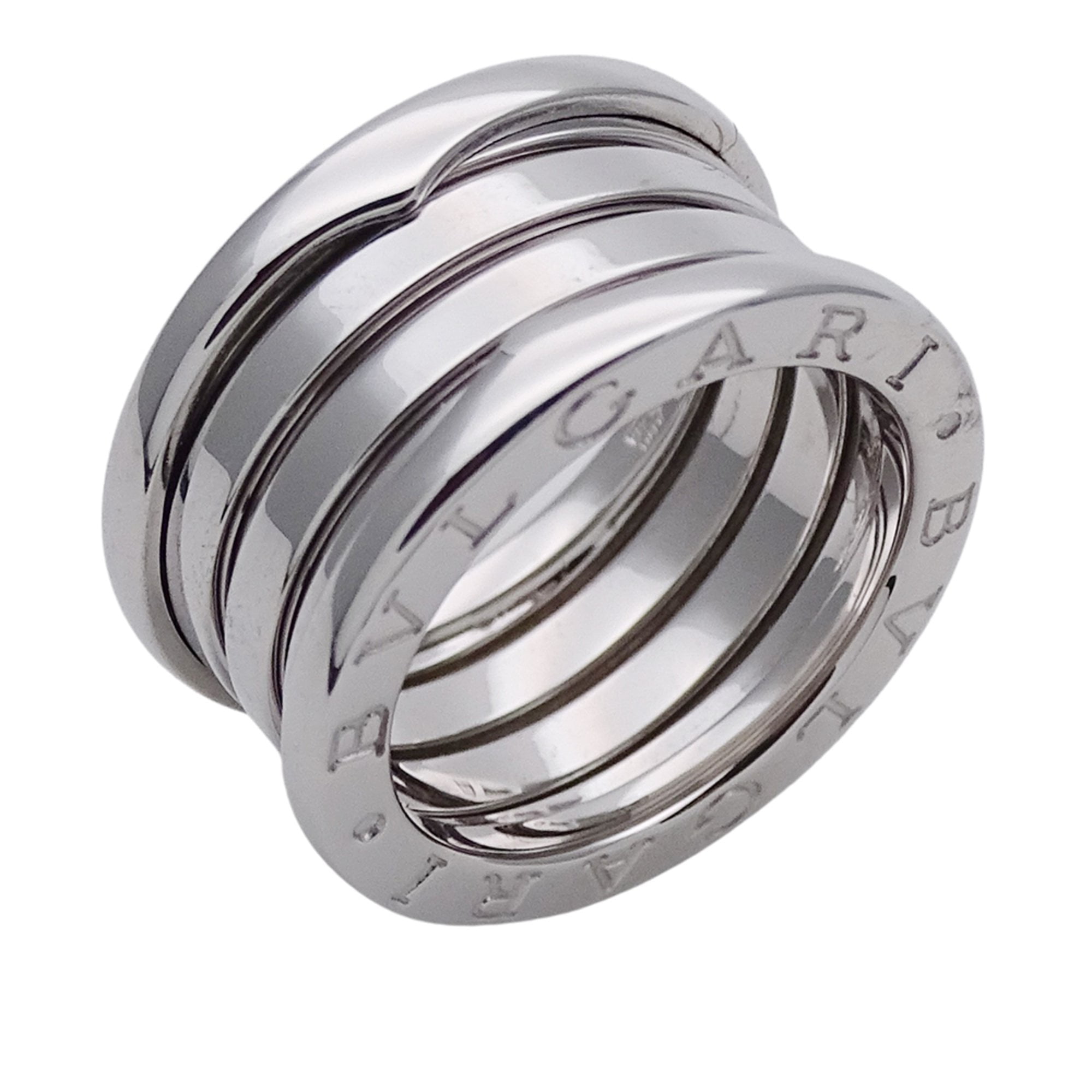 Pre-Owned BVLGARI Ring for Women and Men, Brand 750WG B-zero1 B-zero One 3-Band White... (Good)