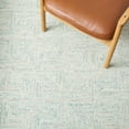 thumbnail image 6 of SAFAVIEH Ikat Deonte Solid Wool Area Rug, Teal/Grey, 5' x 8', 6 of 8