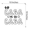 thumbnail image 4 of Spanish Wall Decals for Family Hallway - Mi casa es su casa Spanish Welcome Expression Typography Home Wall Sticker - Size: 10 In x 10 In, 4 of 5