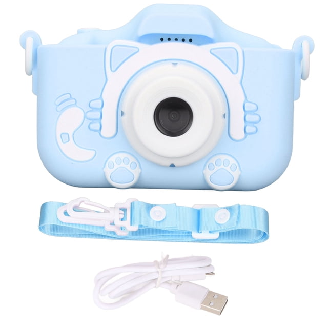 Cámara de Juguete para niños Cámara Digital para Selfies Cámara de Video de 20 MP Juguete con función MP3 para niños Mayores de 3 años Azul Sin Tarjeta de Memoria 32G y Lector de Tarjetas