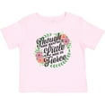 thumbnail image 3 of Inktastic Though She Be but Little She is Fierce with Flower Circle Illustration Girls Baby T-Shirt, 3 of 5