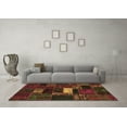 thumbnail image 3 of Ahgly Company Indoor Round Oriental Brown Modern Area Rugs, 4' Round, 3 of 4