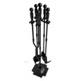 thumbnail image 2 of Juego de herramientas para chimenea Fire Beauty, 5 piezas, con soporte de hierro fundido, 2 of 9