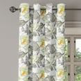 thumbnail image 3 of Ambesonne Floral Grommet Curtain, Flowers with Spring Leaves, 50"x84", Slate Brown and Pale Green, 3 of 5