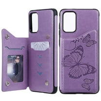 Allytech Galaxy S20  Case 6.7", S20 Plus Wallet Case, Slim Fit Butterfly Embossed PU Leather Lightweight Shockproof Full Protection Cards Slots Back Cover Shell for Samsung Galaxy S20 , Purple