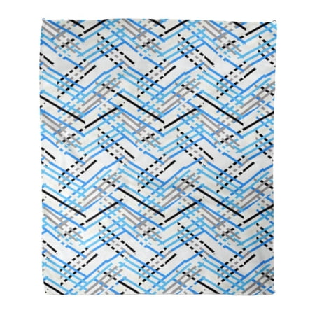 SIDONKU Throw Blanket Warm Cozy Print Flannel Colorful Chevron Pattern Striped Linear Geometric Stripes and Lines Zigzag Comfortable Soft for Bed Sofa and Couch 50x60 Inches