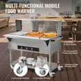 thumbnail image 3 of VEVOR 3-Pan Commercial Food Warmer, 3 x 20.6QT Electric Steam Table, 1500W Professional Buffet Catering Food Warmer with Acrylic Sneeze Guard, Food Grade Stainless Steel Server, 3 of 9