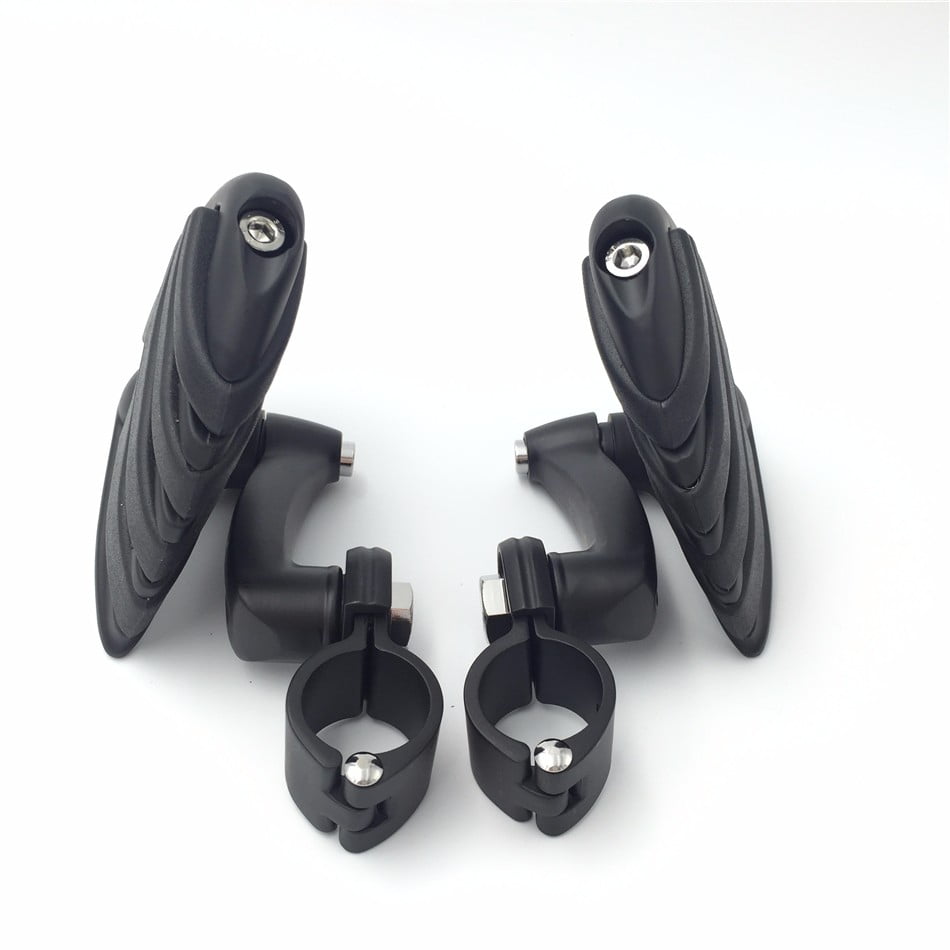 HTT Motorcycle Black 360 Adjustable Peg Mounting Kit U Shape Footrest