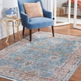 thumbnail image 3 of SAFAVIEH Shivan Zeke Oriental Distressed Area Rug, Blue/Red, 4' x 6', 3 of 9