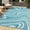 Blue, variant on ZACOO 9'x18' Abstract Wave Outdoor Rug, Waterproof UV Resistant Large Patio Mat for Deck RV, Black Coffee