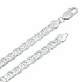 thumbnail image 2 of Men's 5.3mm Solid .925 Sterling Silver Flat Mariner Chain Necklace, 30 inches, 2 of 7
