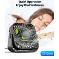 thumbnail image 3 of Mini Portable Desk Fan, Personal Fan, Table, USB, Quiet, 3 Speeds, 3 of 7