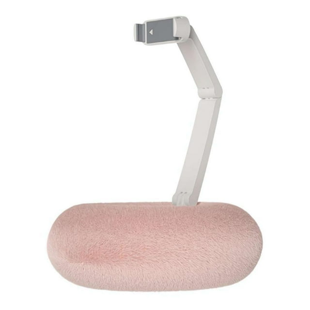 Kindle Holder With Bowl for Reading in Bed, Kindle Stand With Snack Holder Kindle Pillow Stand Adjustable Phone Holder Tablet Pillow Stand Fuzzy Bowl Kindle Holder With Detachable Bowl