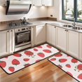 thumbnail image 3 of Kitchen Rugs Sets Of 2,Red Strawberry Plants Fruit Anti Fatigue Kitchen Mat Rugs Non Slip Washable,Decorative Kitchen Floor Mats for Kitchen,Sink,Laundry,17"x47"+17"x47", 3 of 5