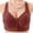 A281 Brown, variant on Xdegoge Front Closure Bra for Women Wireless Full Coverage Bralette with Elegant Floral Lace Overlay Breathable Mesh Side Smoothing Wide Straps Posture Bra for Large Bust Comfort