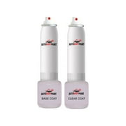 ABP Touch Up Basecoat Plus Clearcoat Spray Paint Kit Compatible with Arctic Frost Metallic Defender Land Rover (MBH)