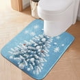 thumbnail image 3 of 2 Piece Soft Bathroom Rug Set White Christmas Tree Bath Mat and U-Shaped Toilet Contour Rug (16"x24"+20"x24"), 3 of 4