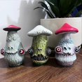 thumbnail image 3 of Halloween Skull Mushroom Sculpture, Resin Crafts, Home Decoration D, 3 of 5
