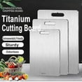 thumbnail image 2 of Double Thick Titanium Cutting Board for Home Kitchen Cooking Outdoor Camping Hiking Backpacking, 2 of 5