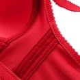 thumbnail image 5 of Elainilye Fashion Wireless Bra for Women Gathering Bra Thin Plus Size Bras Underwear Everyday Bras,Red, 5 of 6