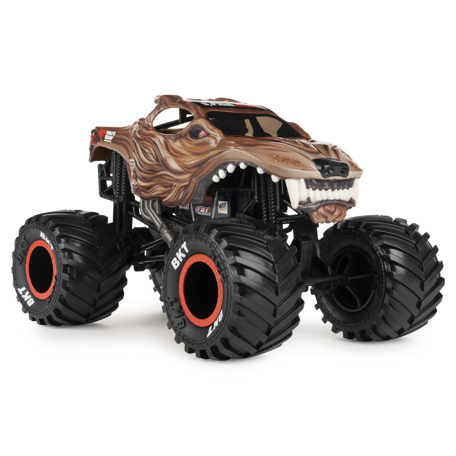 Monster Jam, Official Wolf’s Head Monster Truck, Collector Die-Cast Vehicle, 1:24 Scale