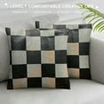thumbnail image 3 of Fenyluxe Black White Check Throw Pillow Covers Plaid Retro Classic Tartan Pillowcases Pillow Case Cushion Case Decorations for Sofa Couch Bed Chair  White, 3 of 5