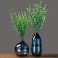 thumbnail image 2 of Gustave 8 Bundles Artificial Plants Fake Eucalyptus Stems Greenery No Fade Faux Plastic Plants for Vase Home Garden Verandah Indoor Outdoor Decor, 2 of 9