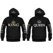 KING AND QUEEN HOODIES VALENTINE NEW MULTI COLORS MATCHING CUTE LOVE COUPLES