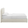 thumbnail image 4 of Platform Bed Frame, Queen Size, White, Velvet, Bedroom, Modern Contemporary Boutique HB36809, 4 of 9