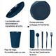 thumbnail image 3 of "Vajilla De 36pzs Juego Cocina Paja Trigo Ecológico  Azul ", 3 of 5