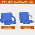 thumbnail image 5 of ZENY Stadium Seats Chairs for Bleachers or Benches - Blue with 6 Reclining Positions (1 Count), 5 of 9