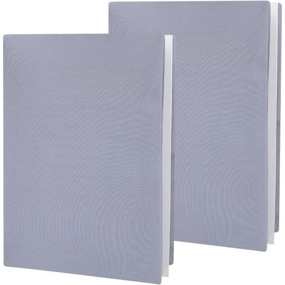 2Pcs Stretchable Book Covers Gray Book Cover 9 x 14in Notebook Wrap Sleeve Up to 9 x 11in Elastic Rectangle Cloth Protect Washable Reusable Book Sleeves for Hardcover Books Paperback Textbook